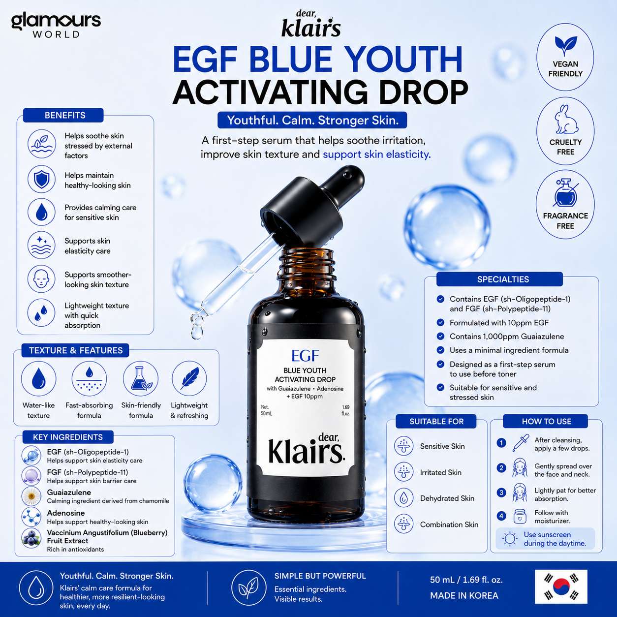 Dear Klairs EGF Blue Youth Activating Drop 50ml